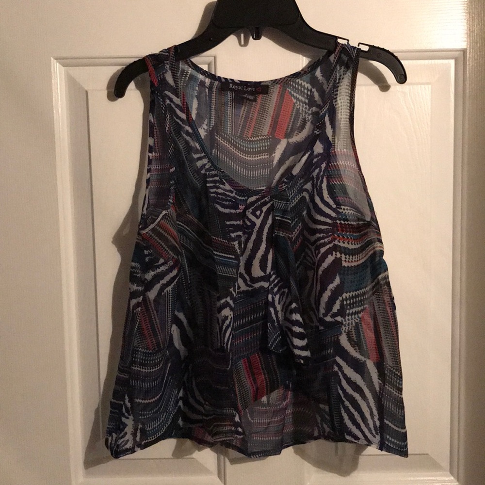 Royal love printed crop top